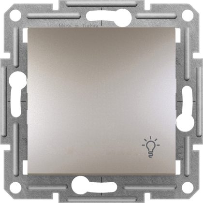   SCHNEIDER EPH0900169 ASFORA Egypólusú nyomókapcsoló, lámpajel, rugós bekötés, bronz