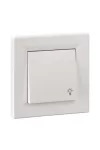 SCHNEIDER EPH0900221 ASFORA Egypólusú nyomókapcsoló, lámpajel - IP44, fehér
