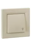 SCHNEIDER EPH0900223 ASFORA Egypólusú nyomókapcsoló, lámpajel - IP44, bézs