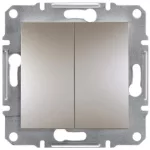   SCHNEIDER EPH1100369 ASFORA Kettős nyomókapcsoló, csavaros bekötés, bronz