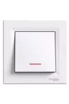 SCHNEIDER EPH1400321 ASFORA Egypólusú kapcsoló, jelzőfényes, csavaros bekötés, fehér