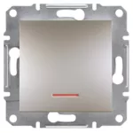   SCHNEIDER EPH1430369 ASFORA Egypólusú kapcsoló, jelzőfényes, csavaros bekötés, 16A, bronz