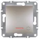   SCHNEIDER EPH1500169 ASFORA Váltókapcsoló, jelzőfényes, rugós bekötés, bronz