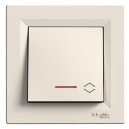   SCHNEIDER EPH1500323 ASFORA Váltókapcsoló, jelzőfényes, csavaros bekötés, bézs