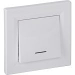   SCHNEIDER EPH1600121 ASFORA Egypólusú nyomókapcsoló, jelzőfényes, rugós bekötés, fehér