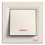   SCHNEIDER EPH1600323 ASFORA Single-pole pressure switch, with indicator light, screw connection, beige