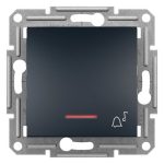 SCHNEIDER EPH1700171 ASFORA Egypólusú nyomókapcsoló, jelzőfényes, CSJ, rugós bekötés, antracit