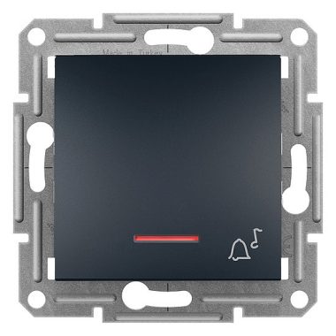 SCHNEIDER EPH1700371 ASFORA Egypólusú nyomókapcsoló, jelzőfényes, CSJ, csavaros bekötés, antracit