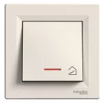   SCHNEIDER EPH1900323 ASFORA Single-pole pressure switch, with indicator light, step signal, screw connection, beige