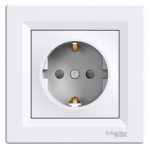   SCHNEIDER EPH2900221 ASFORA 2P+F dugalj csatlakozóaljzat, gyermekvédelemmel, csavaros, kerettel, fehér