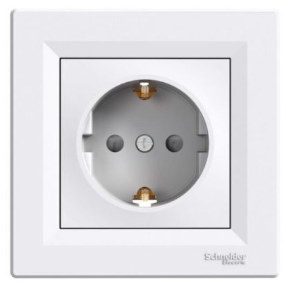   SCHNEIDER EPH2900221 ASFORA 2P+F dugalj csatlakozóaljzat, gyermekvédelemmel, csavaros, kerettel, fehér