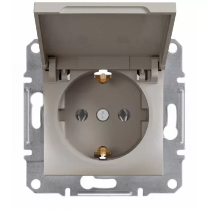   SCHNEIDER EPH3100169 ASFORA 2P+F dugalj csatlakozóaljzat, csapfedeles, csavaros, bronz