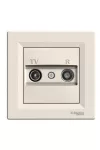 SCHNEIDER EPH3300123 ASFORA TV/R aljzat, végzáró, 1 dB, bézs