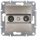   SCHNEIDER EPH3300169 ASFORA TV/R aljzat, végzáró, 1 dB, bronz