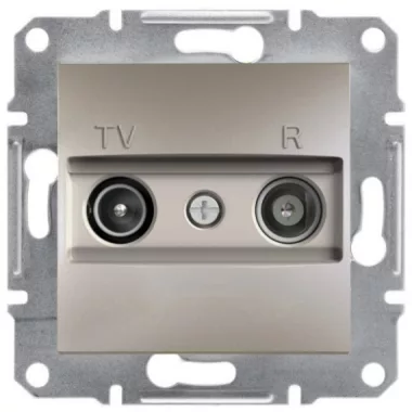 SCHNEIDER EPH3300369 ASFORA TV / R socket, through, 8 dB, bronze