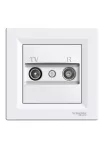 SCHNEIDER EPH3400121 ASFORA TV/SAT aljzat, végzáró, 1 dB, fehér