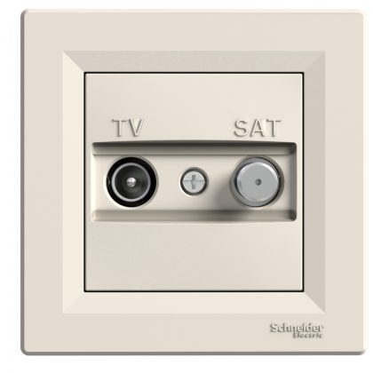   SCHNEIDER EPH3400323 ASFORA TV / SAT socket, through, 8 dB, beige