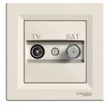  SCHNEIDER EPH3400423 ASFORA TV / SAT socket, terminal block, INDIV., 1 dB, beige
