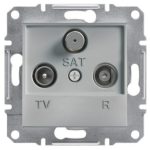   SCHNEIDER EPH3500161 ASFORA TV/R/SAT aljzat, végzáró, 1 dB, alumínium