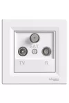 SCHNEIDER EPH3500221 ASFORA TV/R/SAT aljzat, átmenő, 4 dB, fehér