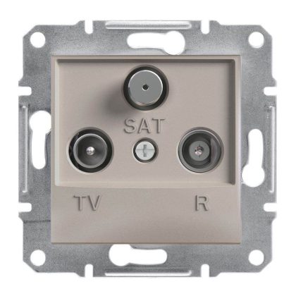   SCHNEIDER EPH3500269 ASFORA TV / R / SAT socket, through, 4 dB, bronze