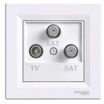  SCHNEIDER EPH3600121 ASFORA TV / SAT / SAT socket, terminal block, 1 dB, white