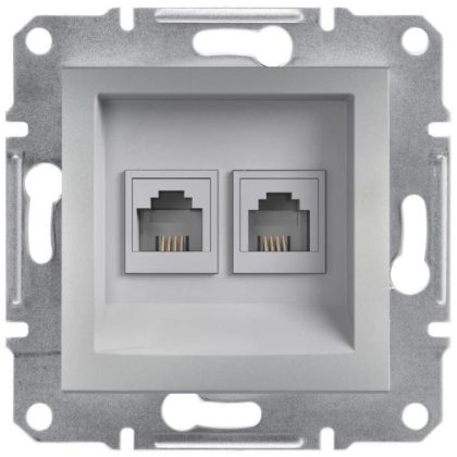   SCHNEIDER EPH4200161 ASFORA 2xRJ11 telefon aljzat, alumínium