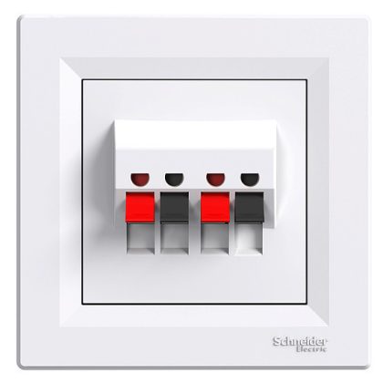   SCHNEIDER EPH5700121 ASFORA Hangszóró csatlakozó, dupla, fehér