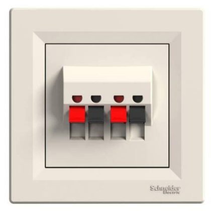   SCHNEIDER EPH5700123 ASFORA Hangszóró csatlakozó, dupla, bézs