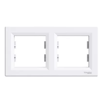 SCHNEIDER EPH5800221 ASFORA Double frame, horizontal, white