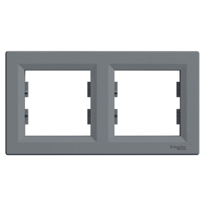 SCHNEIDER EPH5800262 ASFORA Double frame, horizontal, steel