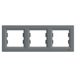 SCHNEIDER EPH5800362 ASFORA Triple frame, horizontal, steel