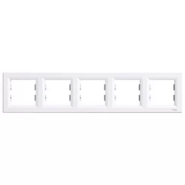 SCHNEIDER EPH5800521 ASFORA Ötös keret, vízszintes, fehér