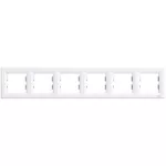 SCHNEIDER EPH5800621 ASFORA Six frames, horizontal, white