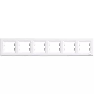 SCHNEIDER EPH5800621 ASFORA Six frames, horizontal, white