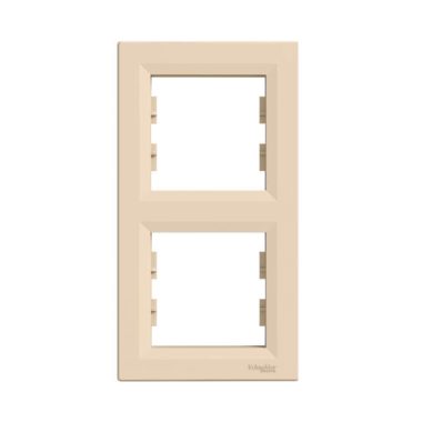 SCHNEIDER EPH5810223 ASFORA Double frame, vertical, beige