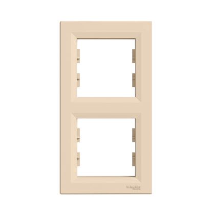 SCHNEIDER EPH5810223 ASFORA Double frame, vertical, beige