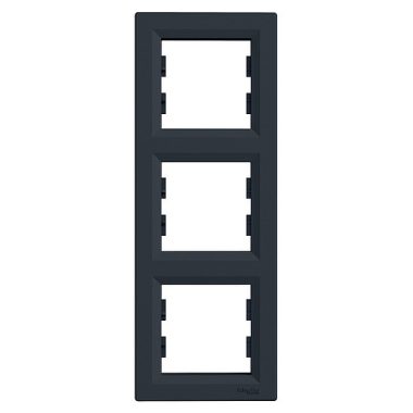 SCHNEIDER EPH5810371 ASFORA Triple frame, vertical, anthracite