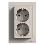 SCHNEIDER EPH9900169 ASFORA 2x2P + F socket, screw, bronze