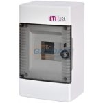   ETI 001100140 ECT4PT DIDO-E 1x4 modulos elosztó szekrény, falra szerelhető, átlátszó ajtó