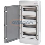   ETI 001100304 ECH-48PT, kültéri műanyag szekrény, 48 modul, IP65, szürke, átlátszó ajtó