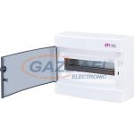   ETI 001101001 ECT12PT DIDO-E 1x12 modulos elosztó szekrény, falra szerelhető, átlátszó ajtó