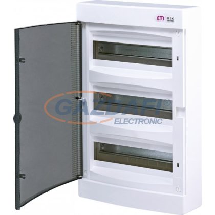   ETI 001101004 ECT36PT DIDO-E 3x12 modulos elosztó szekrény, falra szerelhető, átlátszó ajtó