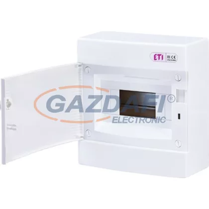   ETI 001101005 ECT8PO (4+4) DIDO-E 1x8 modulos elosztó szekrény, falra szerelhető, teli ajtó
