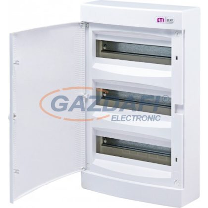   ETI 001101009 ECT36PO DIDO-E 3x12 modulos elosztó szekrény, falra szerelhető, teli ajtó