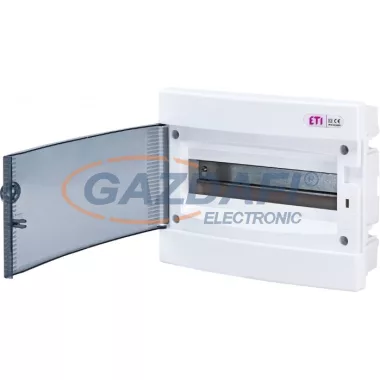 ETI 001101011 ECM12PT DIDO-E 1x12 modulos elosztó szekrény, süllyesztett, átlátszó ajtó