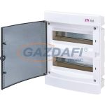   ETI 001101012 ECM24PT DIDO-E 2x12 modulos elosztó szekrény, süllyesztett, átlátszó ajtó