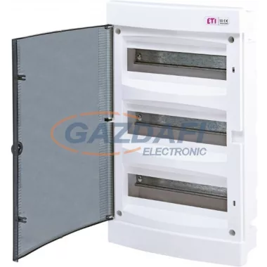 ETI 001101013 ECM36PT DIDO-E 3x12 modulos elosztó szekrény, süllyesztett, átlátszó ajtó