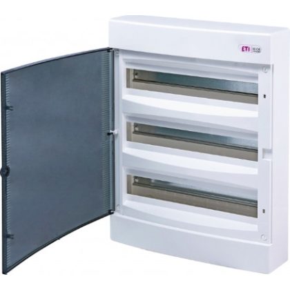   ETI 001101040 ECT 3x18PT DIDO-E 3x18 modulos elosztó szekrény, falra szerelhető, átláts