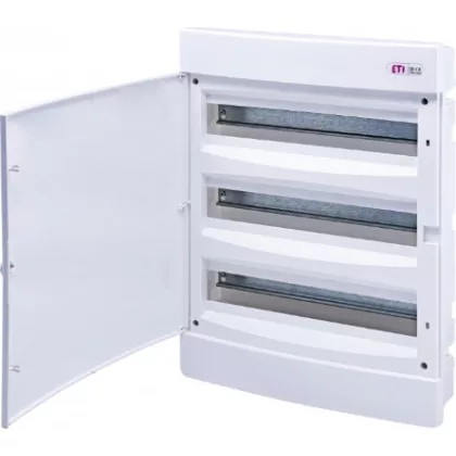 ETI 001101048 ECM 3x18PO DIDO-E 3x18 modulos elosztó szekrény, süllyesztett, fehér ajtó ETI 001101048 ECM 3x18PO DIDO-E 3x18 modulos elosztó szekrény, süllyesztett, fehér ajtó